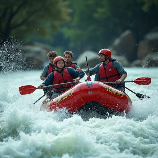 Thrill Ride Down the Rapids: A Raft Adventure