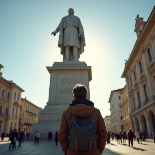 Contemplating the City: A Man and a Monument