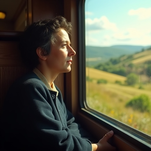 Lost in the Landscape: A Moment of Longing on a Train