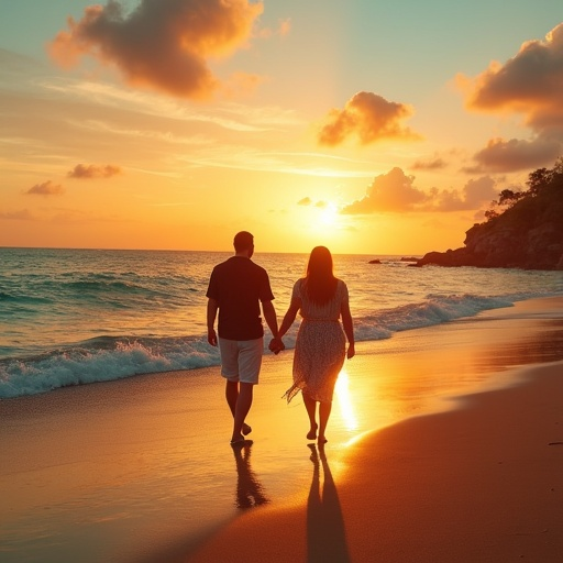 Sunset Romance on the Beach