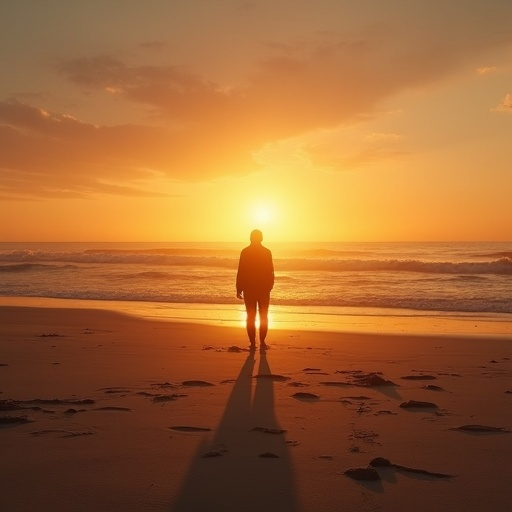 Silhouetted Hope at Sunrise