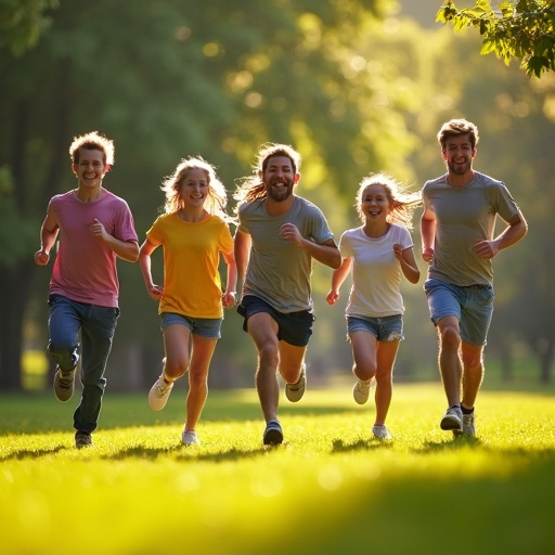 Joyful Run Through the Park