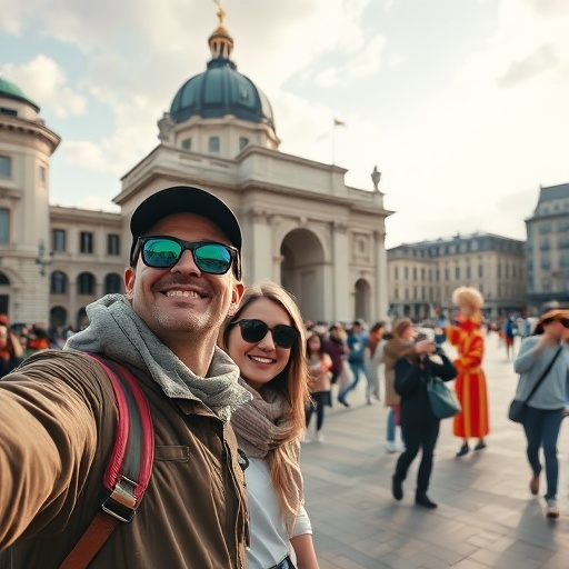 City Lovebirds: A Moment of Joy Captured