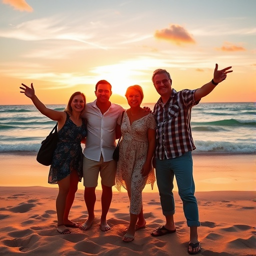 Sunset Smiles on the Beach