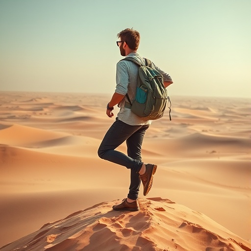 A Moment of Solitude in the Desert