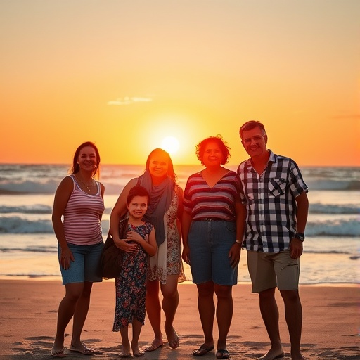 Sunset Smiles: A Family Portrait Filled with Warmth