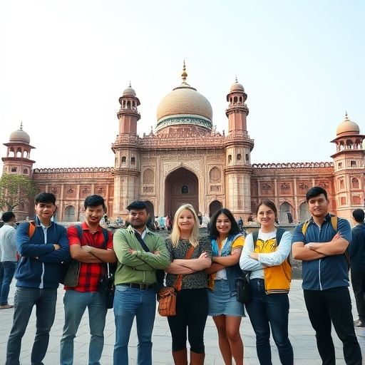 Friends Embrace Cultural Wonder at Majestic Mosque