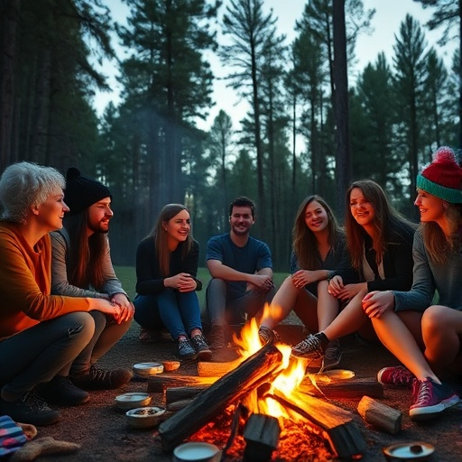 Campfire Companions: A Night of Warmth and Laughter