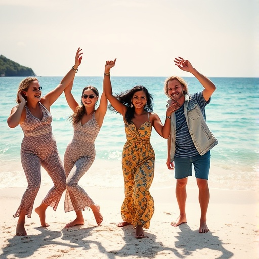 Sun-Kissed Friends on a Beach Day