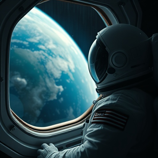 A Moment of Awe: Astronaut Gazes at Earth from Space