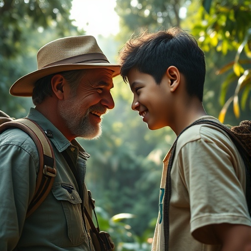 A Moment of Shared Joy in the Forest