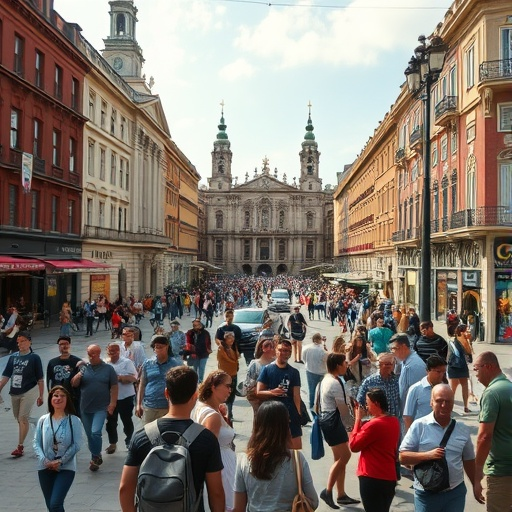 Immerse Yourself in the Bustling Heart of a European City