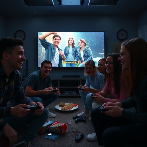 Friends Gather for a Cozy Movie Night