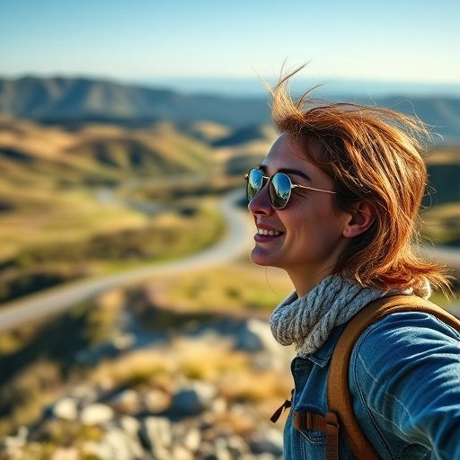 Red-Haired Wanderer Embraces the Open Road