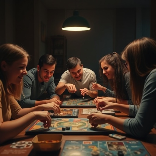 Intimate Moments: Friends Gather for a Night of Board Games