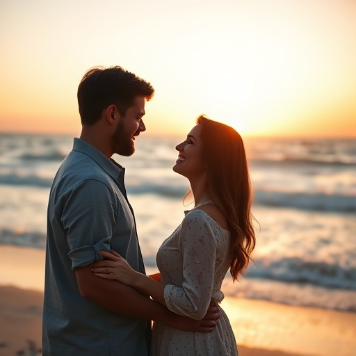 Silhouettes of Love at Sunset