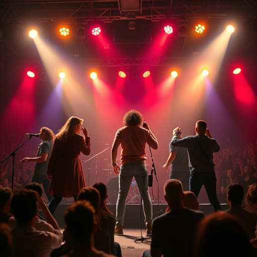 Energetic Band Rocks the Stage with Dramatic Lighting