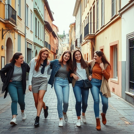 Friendship in the City: A Moment of Joy Captured