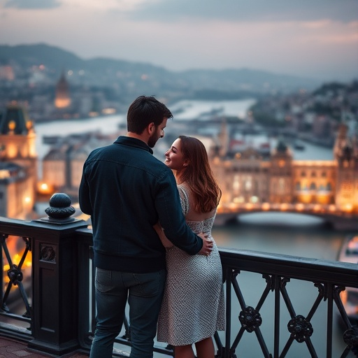 Sunset Serenade: A Moment of Love and Laughter on the Bridge