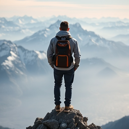 Solitude and Majesty: A Hiker Contemplates the Vast Mountain Range