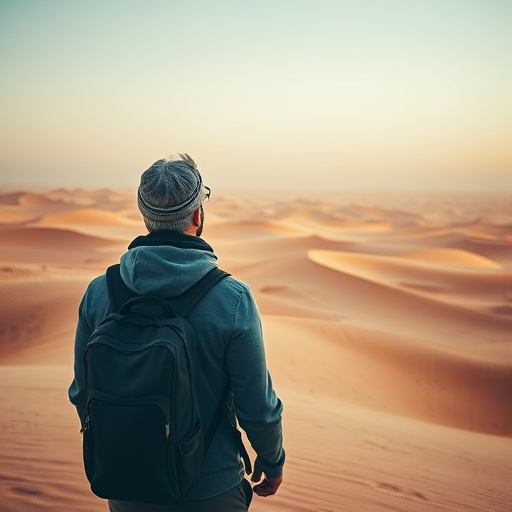 Lost in the Vastness: A Moment of Tranquility in the Desert