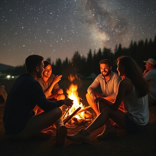 Campfire Tales Under a Starry Sky