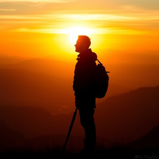 Silhouetted Solitude at Sunset