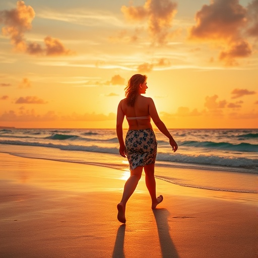 Silhouettes and Sunset Romance on the Beach