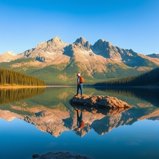 A Moment of Tranquility Amidst Majestic Peaks