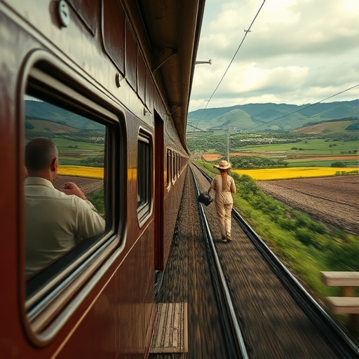 A Solitary Figure on the Tracks: A Moment of Contemplation