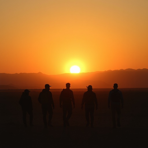 Silhouettes of Mystery at Sunset