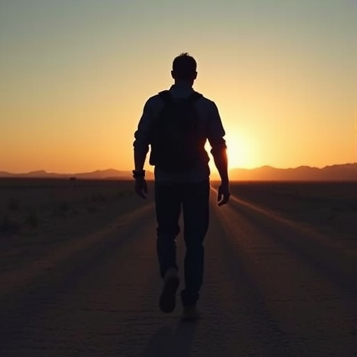 Silhouettes of Hope in the Desert Sunset