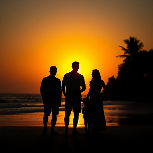 Silhouettes of Love at Sunset