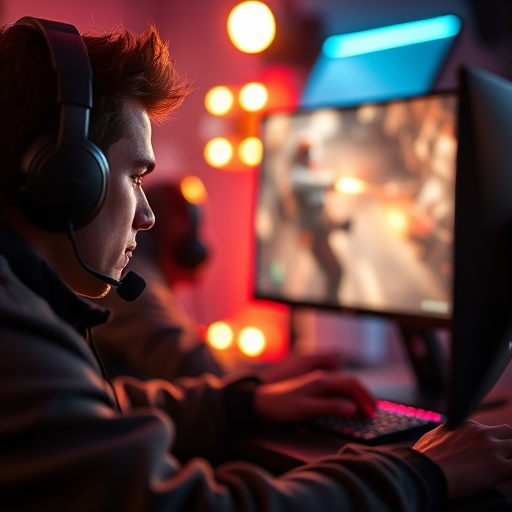 Lost in the Game: A Gamer’s Intense Focus