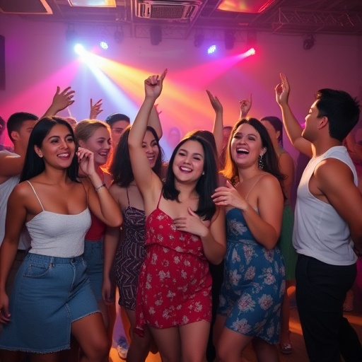 Party Vibes: Friends Celebrate in a Burst of Energy