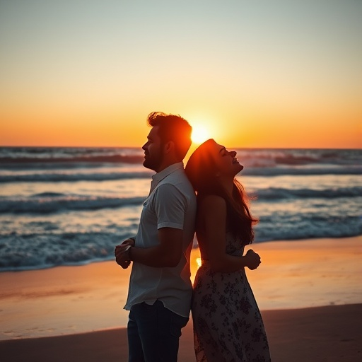 Silhouettes of Love at Sunset