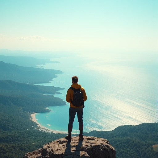 A Moment of Solitude on the Cliffside