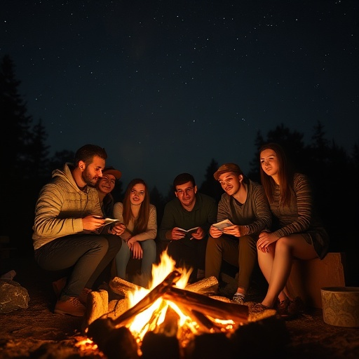 Campfire Tales Under a Starry Sky