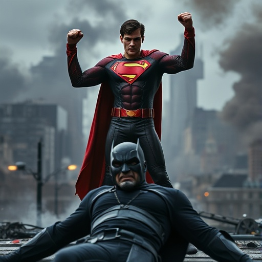 Clash of Titans: Superman and Batman Face Off in Gritty Urban Showdown