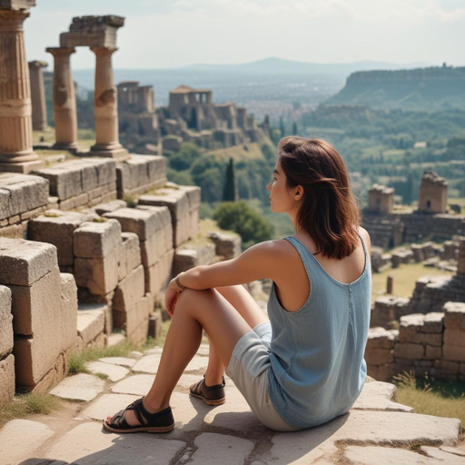 Lost in Time: A Moment of Serenity Amidst Ancient Ruins