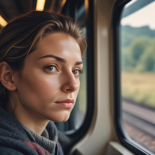 Lost in Thought: A Moment of Contemplation on the Train