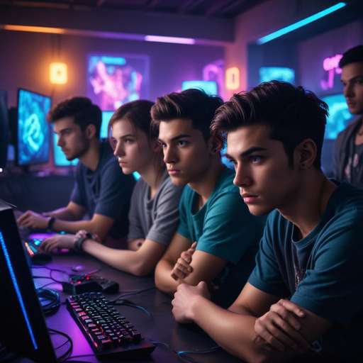 Neon Glow of Competitive Gaming