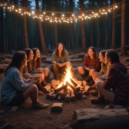 Campfire Nights: Laughter, Light, and Cozy Vibes