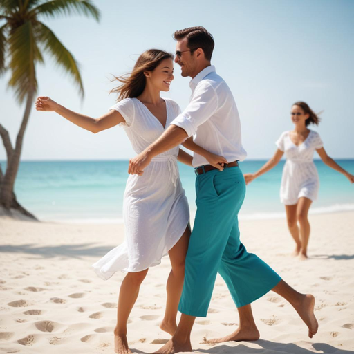 Love in Paradise: A Dance on the Shore