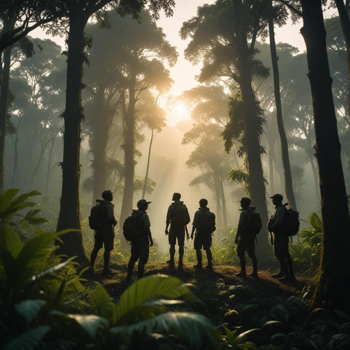 Silhouettes in the Forest: A Glimpse of Hope