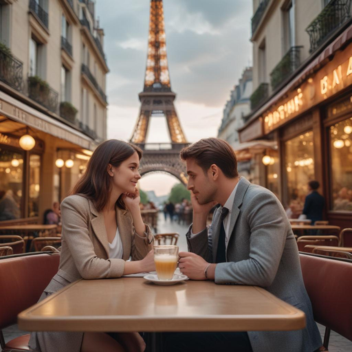 A Parisian Love Story Unfolds at Dusk