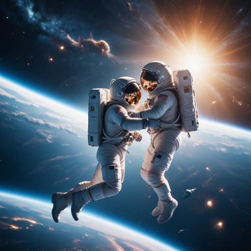 Awe-Inspiring View: Astronauts Embrace the Vastness of Space