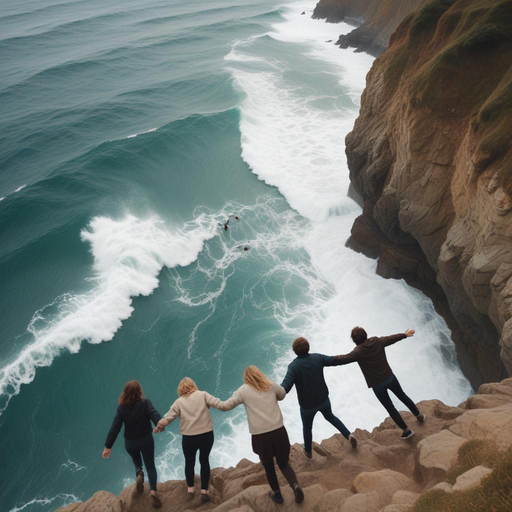 Five Friends Embrace the Power of the Ocean