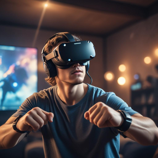 Lost in the Digital Realm: A Young Man’s Immersive VR Experience