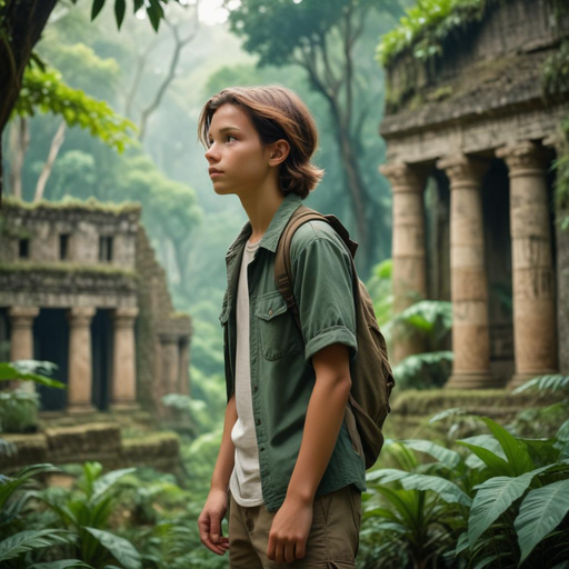 Lost in Wonder: A Young Explorer Faces the Jungle’s Secrets